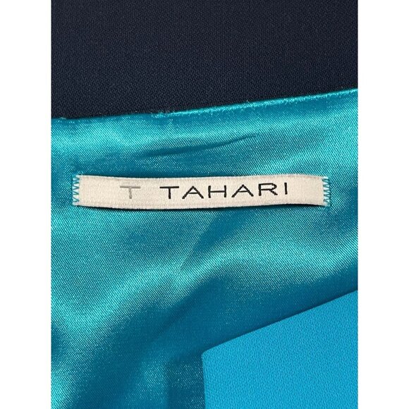 T Tahari Women's Lined Ellen Sheath Dress with Exposed Zipper – Size 6 - Picture 2 of 7